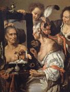 Bernardo Strozzi Woman at the mirror oil on canvas